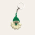 Handmade Key chain - Christmas Santa Green