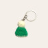 Handmade Key chain - Christmas Hat Green