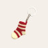 Handmade Key chain - Christmas Socks Red