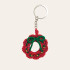 Handmade Key chain - Christmas Design Red