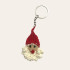 Handmade Key chain - Christmas Santa Red